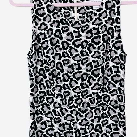 DVF Diane Von Furstenberg Clara Dress Size 6 Zip Up Gato Vanilla Fog Black - Picture 10 of 16